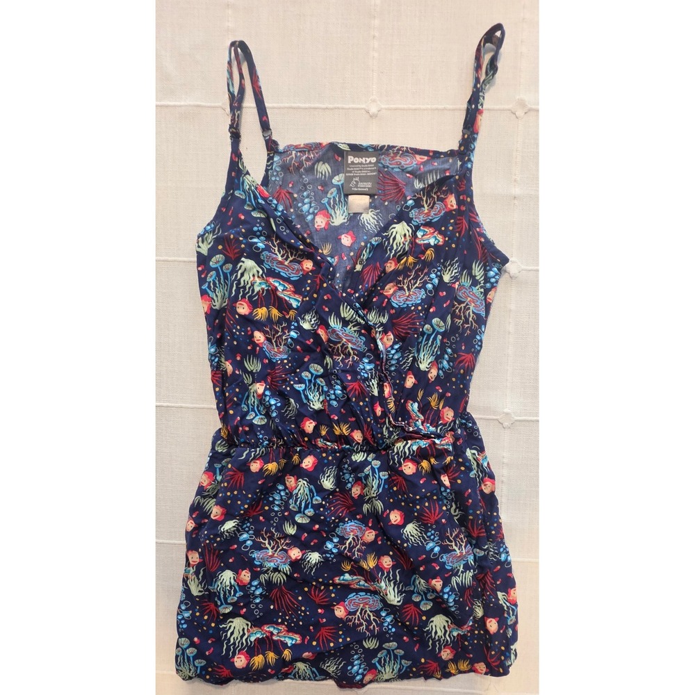 Her Universe Studio Ghibli Ponyo Romper Blue Underwater Print Medium